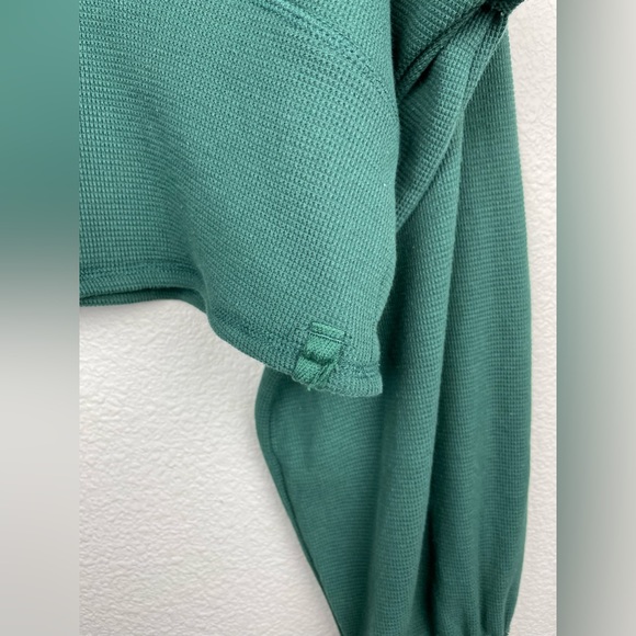 FREE PEOPLE Women's XL Thermal All Nighter Long Sleeve Top Waffle Knit Crop - Picture 8 of 16